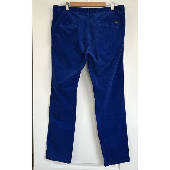 Scotch & Soda Corduroy Pants Mens Sz 36x31 (36x32) Blue Straight Stretch Newman - Picture 4 of 11